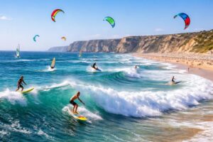 découvrez les plages du portugal, destination idéale pour les sports de glisse : surf, kitesurf et bien plus dans un cadre exceptionnel.