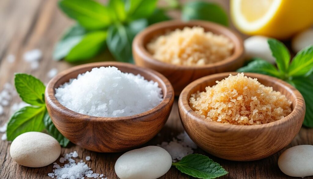 découvrez nos gommages naturels au sucre et sel marin pour une peau douce, exfoliée et éclatante de santé. idéal pour un soin naturel et revitalisant.